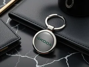 Skoda Logo Schlüsselkette Maßgeschneidert Premium